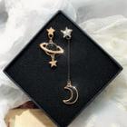 Non-matching Planet And Moon Earrings