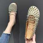 Perforated Strappy Flats