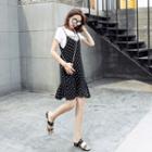 Set: Lettering T-shirt + Dotted Dress