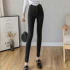 High-waist Asymmetric Slim Fit Jeans