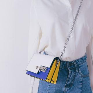 Color-block Mini Shoulder Bag