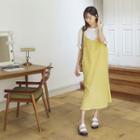 Linen Blend Boxy-fit Long Jumper Dress