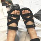 Hook And Loop Strappy Sandals