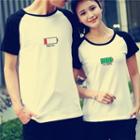 Couple Matching Battery Print Short-sleeve T-shirt / Shorts