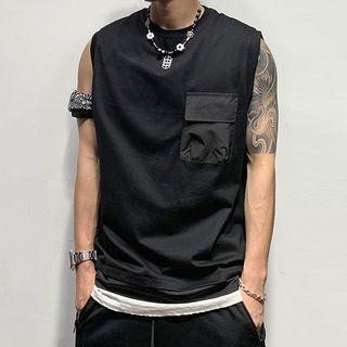Sleeveless Pocketed Top