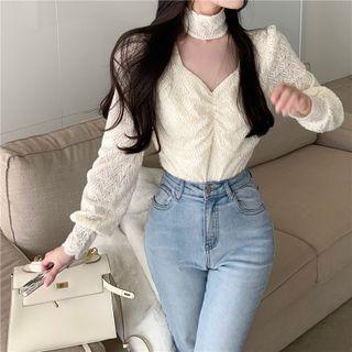 Cut-out Lace Blouse