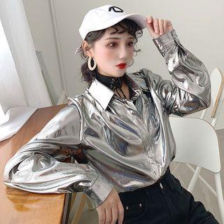 Long Sleeve Metallic Shirt