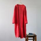 Linen Long Jacket Wine Red - One Size