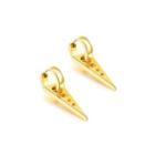Fashion Personality Plated Gold Geometric Triangle 316l Stainless Steel Stud Earrings Golden - One Size