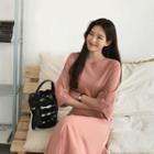 Set: Round-neck T-shirt + Band-waist A-line Skirt