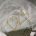 Alloy Heart Earring 925silver - Gold - One Size