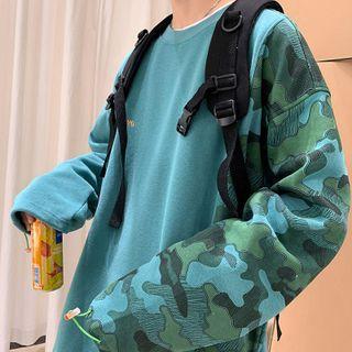 Camouflage Panel Sweatshirt