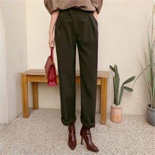 Fleece-lined Baggy Dress Pants