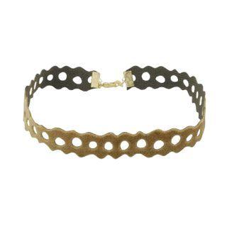 Scalloped Punched Band Choker One Size