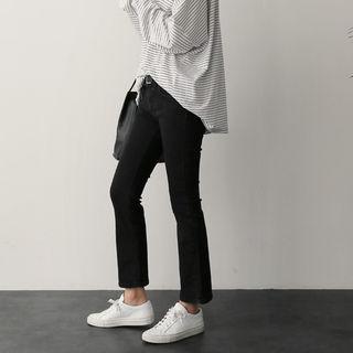 Washed Boot-cut Pants
