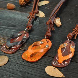 Flip-flop Genuine Leather Necklace