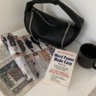 Half-moon Faux-leather Shopper Bag