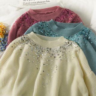 Sequined Loose Sweater