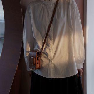 Ruffle Button-up Blouse