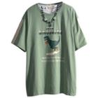 Short-sleeve Dino Print T-shirt