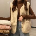 Fleece Button-up Vest / Top