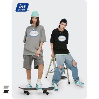 Unisex Short-sleeve Oversized Printed T-shirt