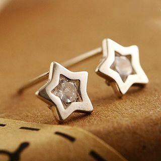 Rhinestone Star Stud Earring