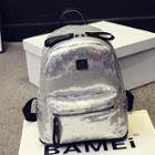 Sequined Faux Leather Backpack
