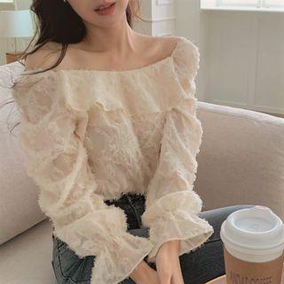 Fluffy Off Shoulder Blouse