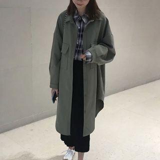 Trench Shirt Jacket As Shown In Figure - One Size