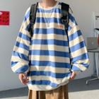 Color Block Stripe Sweatshirt