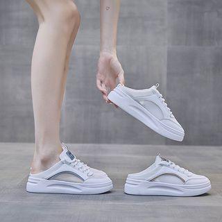 Mesh Pane Sneaker Mules