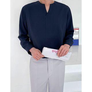 Notch-neck Plain Top