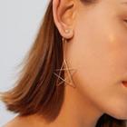 Alloy Star Dangle Earring 1 Pair - As Shown In Figure - One Size