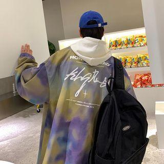 Lettering Tie Dye Jacket