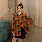 Long-sleeve Plain Woolen Shirt