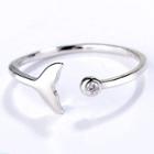 Mermaid Tail Open Ring White Gold - One Size