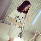 Alphabet Print Short-sleeve T-shirt
