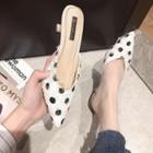 Dotted Pointed Mules
