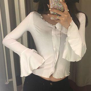 Flared Long Sleeve Top