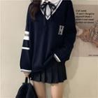 V-neck Sweater / Bow-neck Shirt