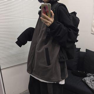 Two-tone Zip Jacket / Drawstring-cuff Sweatpants
