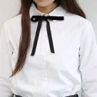 Detachable Velvet-ribbon Shirt