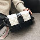 Furry Quilted Faux Leather Crossbody Bag