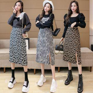 Animal Print Midi Pencil Skirt