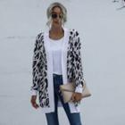Leopard Pattern Open-front Cardigan