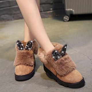 Platform Furry Ankle Snow Boots