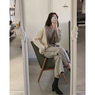 Strappy-waist Wide-leg Pants