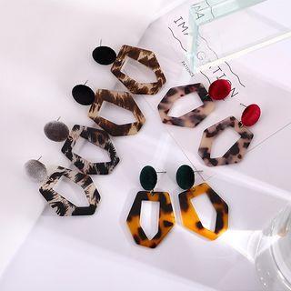 Acetate Irregular Hoop Dangle Earring