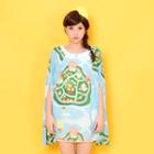 Printed Cape Dress